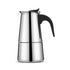 300ML Moka Pot Stainless Steel Italian Ergonomic Design Insulated Coffee Pot for Home