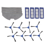 Vacuum Sweeper Filter Kit 4 Filter 4 Mop Cloths 8 Side Brush Robot Vacuum Cleaner Side Brush for G10
