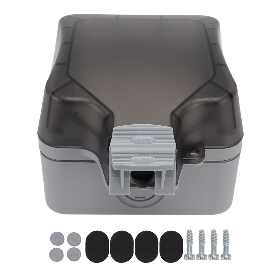 IP66 Outdoor Waterproof Switch Socket Box Surface Mounted Splashproof Dustproof Charging UK Socket 250V