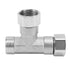 Pipe Fitting 3 Way Tee 304 Stainless Steel Hose Connector Pipeline Adapter G1/2 for Water Air 2 Female Thread Joint and 1 Male Thread Joint