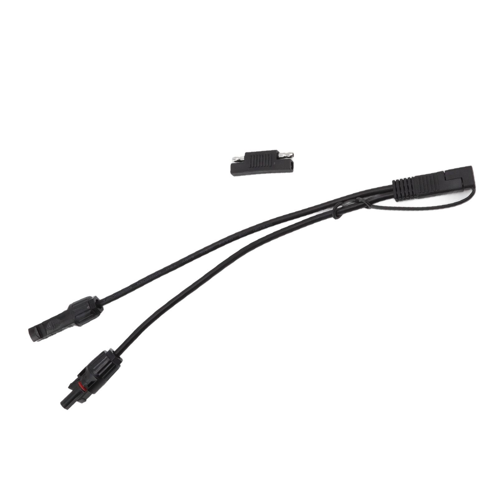 10AWG Solar Panel to SAE Adapter Cable SAE Solar Extension Cable for Automobiles Motorcycles 0.35m Black