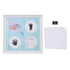 Baby Handprint Footprint Kit for Newborn Boys Girls Wear Resistant Plastic Density Board Baby Print Frame Kit for Display Blue