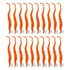 20 Pcs Furry Worm Soft Touch Plush Material Cute Style DIY Compact Portable Fuzzy Worms for Party Orange