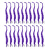 20 Pcs Furry Worm Soft Touch Plush Material Cute Style DIY Compact Portable Fuzzy Worms for Party Purple