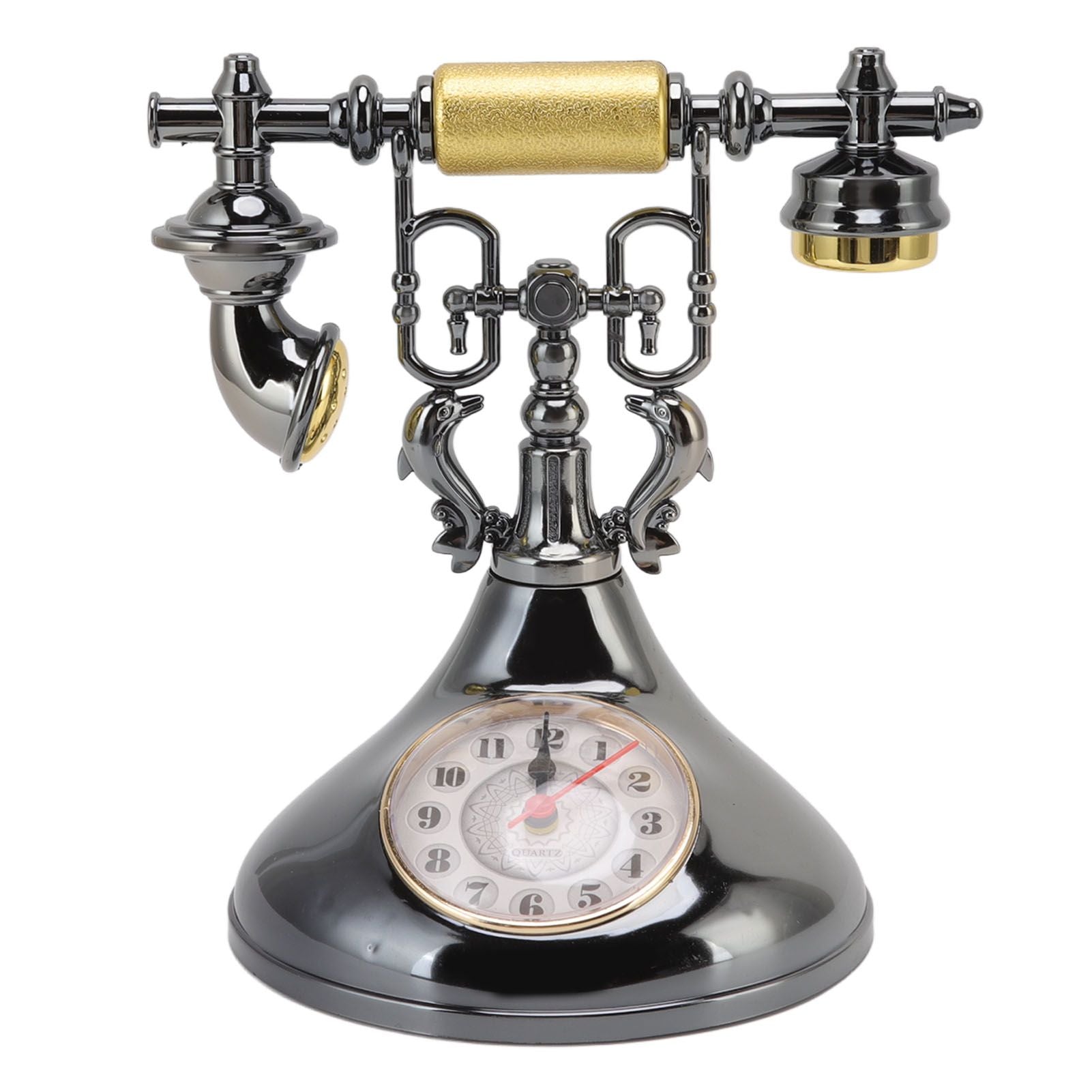 Vintage Telephone Alarm Clock Unique Elegant Accurate Time Bedside Clock Decoration for Home Cafe Office YF020 1