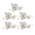 5 Pcs Groom Boutonniere Elegant Men Wedding Flower Lifelike Permanent Reusable Artificial Brooch Flower White