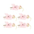 5 Pcs Groom Boutonniere Elegant Men Wedding Flower Lifelike Permanent Reusable Artificial Brooch Flower Pink