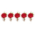 5PCS Wedding Boutonniere Pin Fixed Plastic Artificial Flower Corsage for Bride and Groom Red