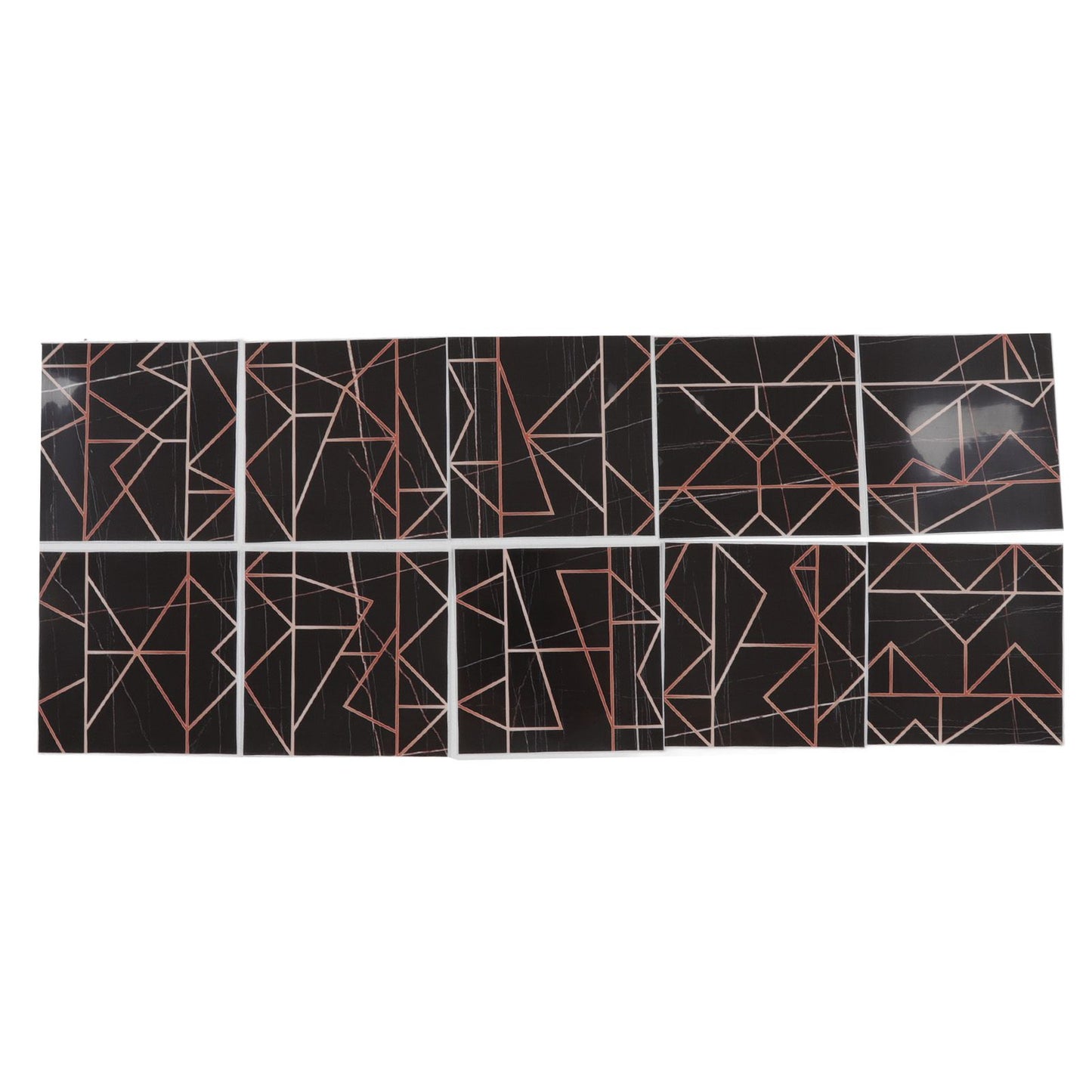 10pcs Tile Sticker 15x15cm 3D Self Adhesive Backing Waterproof Oil Proof Decorative 0.26mm Thicker PVC Tile Decals