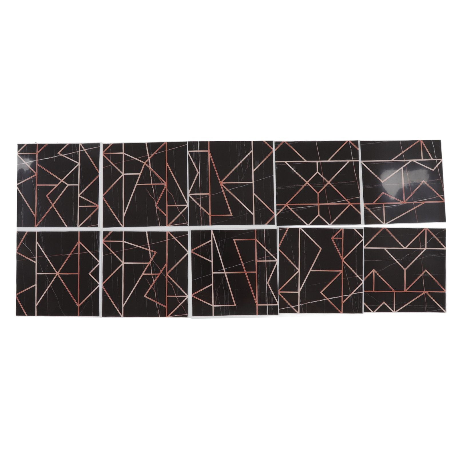 10pcs Tile Sticker 15x15cm 3D Self Adhesive Backing Waterproof Oil Proof Decorative 0.26mm Thicker PVC Tile Decals