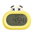 Kids Alarm Clock Cartoon Cute Intelligent Battery Operated Digital LED Electronic Clock with Night Light Yellow