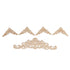 5Pcs Wooden Appliques Onlays Rubber Wood Carved 4 Corner Onlays and 1 Long Onlay for Cabinet Door Bed Wardrobe Furniture
