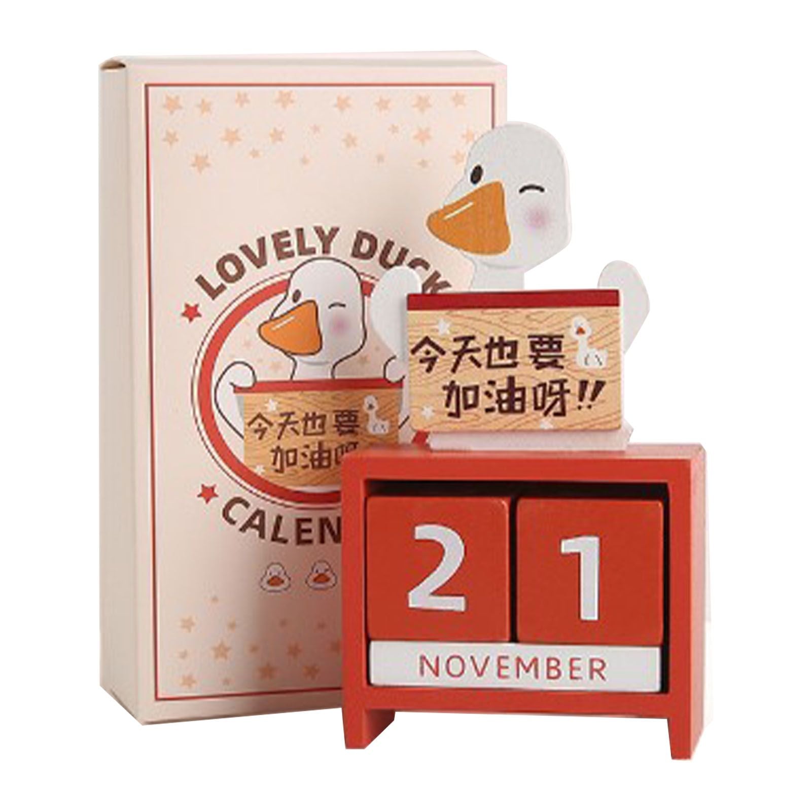Wooden Perpetual Calendar Countdown Month Date Block Cubes Calendar Cute Desktop Decoration Type 4