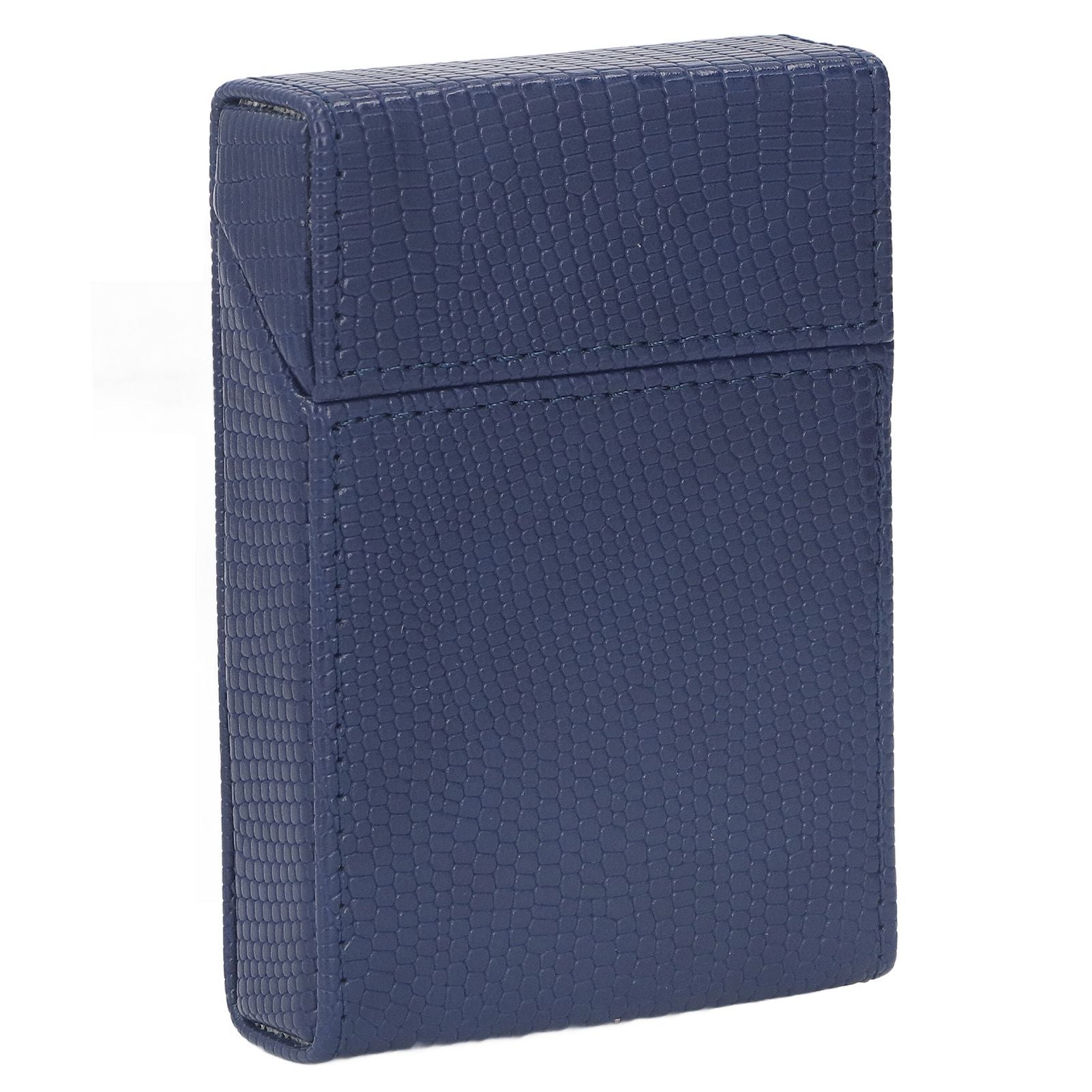 Men Cigarette Case for 20pcs Medium Cigarettes Box Lizard Stripe Portable Cigarette Case Blue