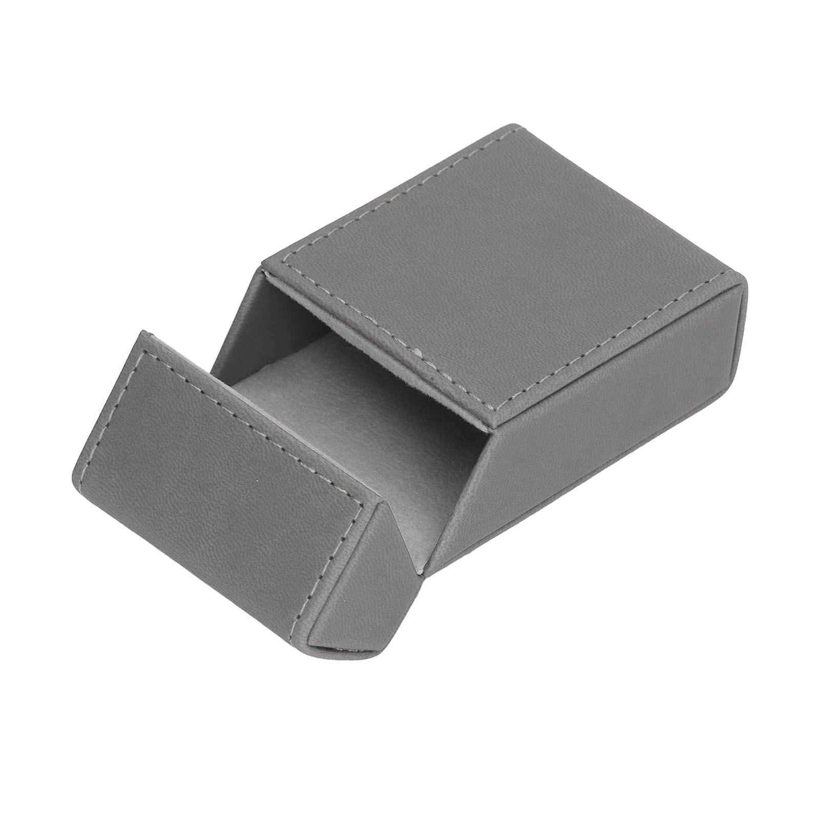 Cigarettes Box PU Leather Holder Cigarettes Box Case for 20PCS Cigarettes Travel Home Grey