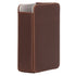 Plain Grain PU Leather Cigarette Box Lightweight Portable Pocket Carrying Box for Hold 20 Women Cigarettes Coffee Color