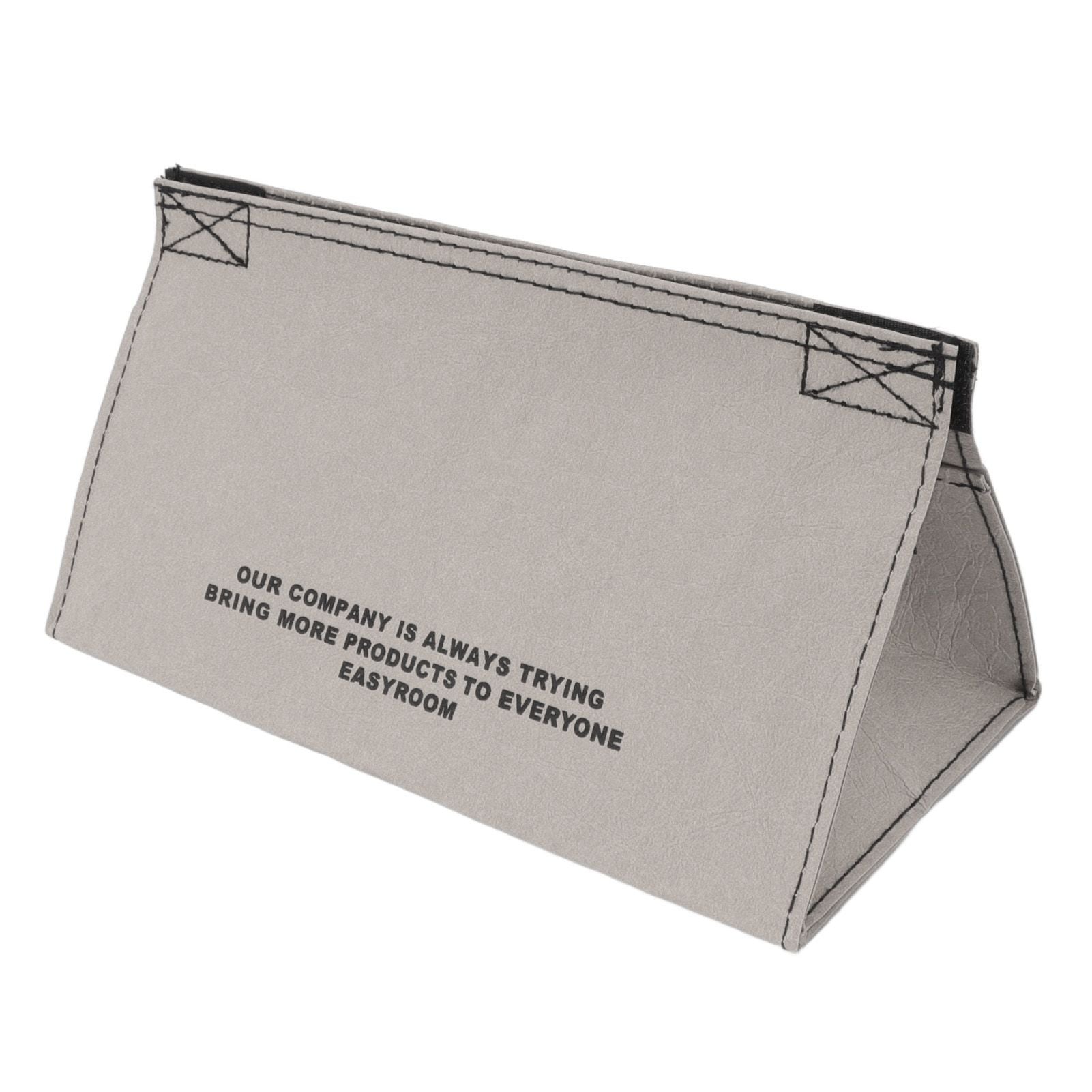 Tissue Box Cover Leather Tissue Dispenser Waterproof Simple Modern Style for Living Room Bedroom Grey