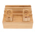 Bamboo Charging Station Multifunction 5 Ports Charging Station Rack for Phones Tablets Watches Electronics Natural Color