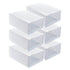 6PCS Shoe Storage Box Large White Thickened Transparent Clamshell Shoe Organizer Case for Home