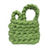 Wool Tote Purse Bag Cute Exquisite Hand Woven Fine Workmanship Wool Shoulder Bag for Daily Life Green