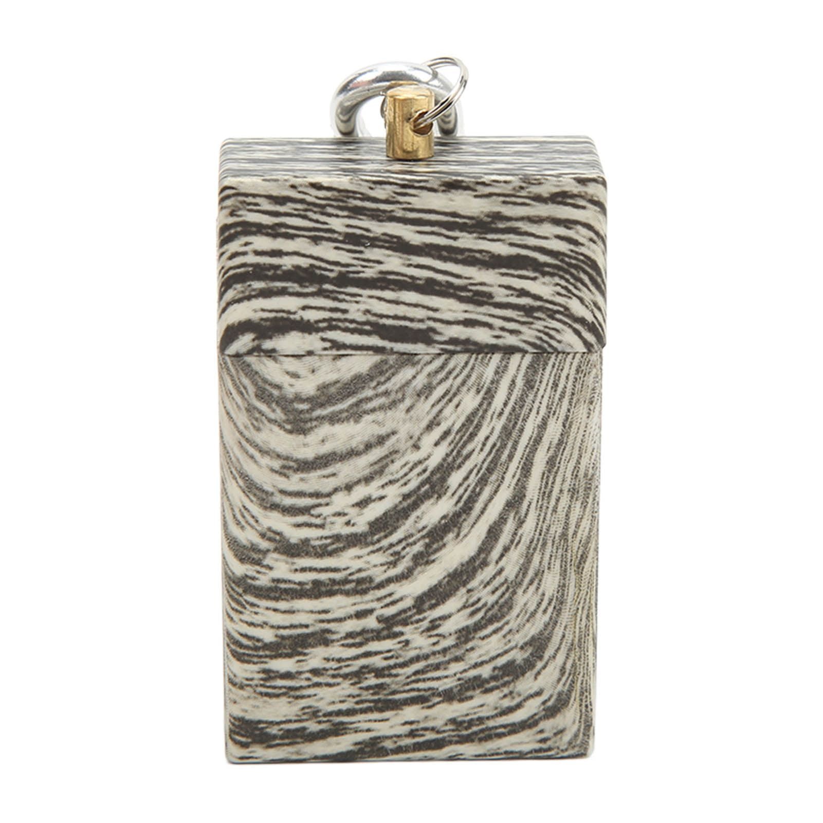 Pocket Ashtray Mini Portable Stainless Steel with Mountaineering Buckle Cigarette Ash Holder for Outdoor Travel Marble