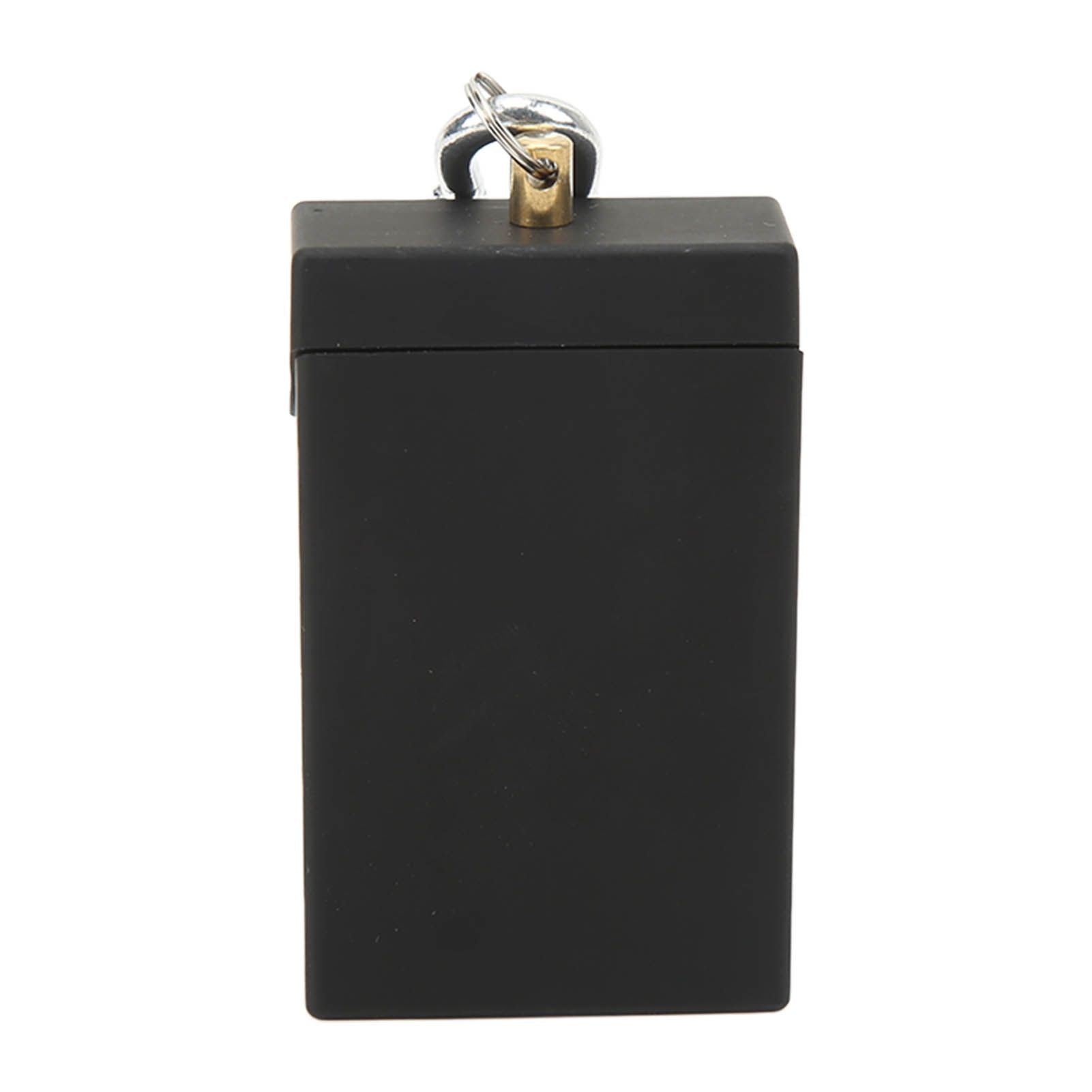 Pocket Ashtray Mini Portable Stainless Steel with Mountaineering Buckle Cigarette Ash Holder for Outdoor Travel Black