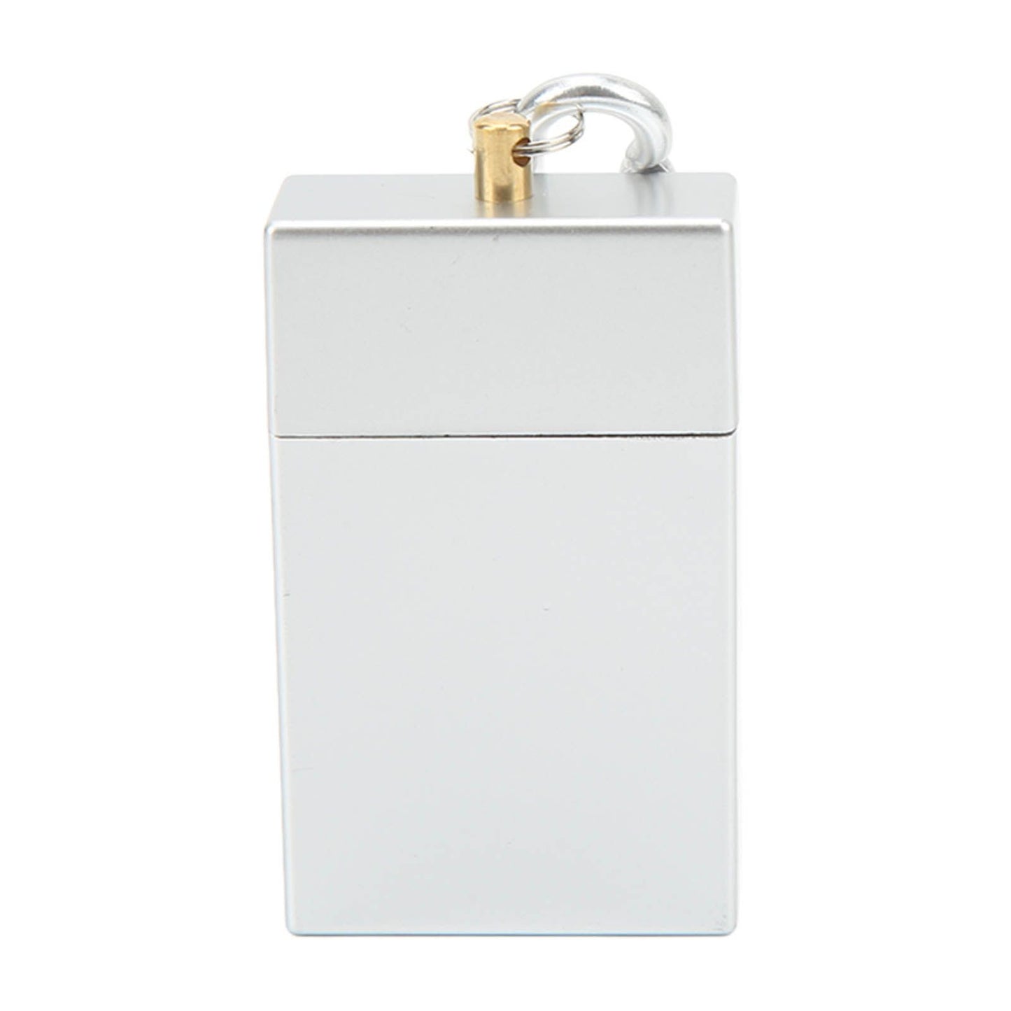 Pocket Ashtray Mini Portable Stainless Steel with Mountaineering Buckle Cigarette Ash Holder for Outdoor Travel Silver