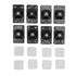 Mini Caster Wheels Adhesive 360 Degree Rotation Roller Wheels for Mini Furniture Storage Box Black