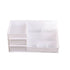 Cosmetic Storage Box Elegant Multifunctional Countertop Makeup Organizer with Drawers for School Office Art Supplies M White