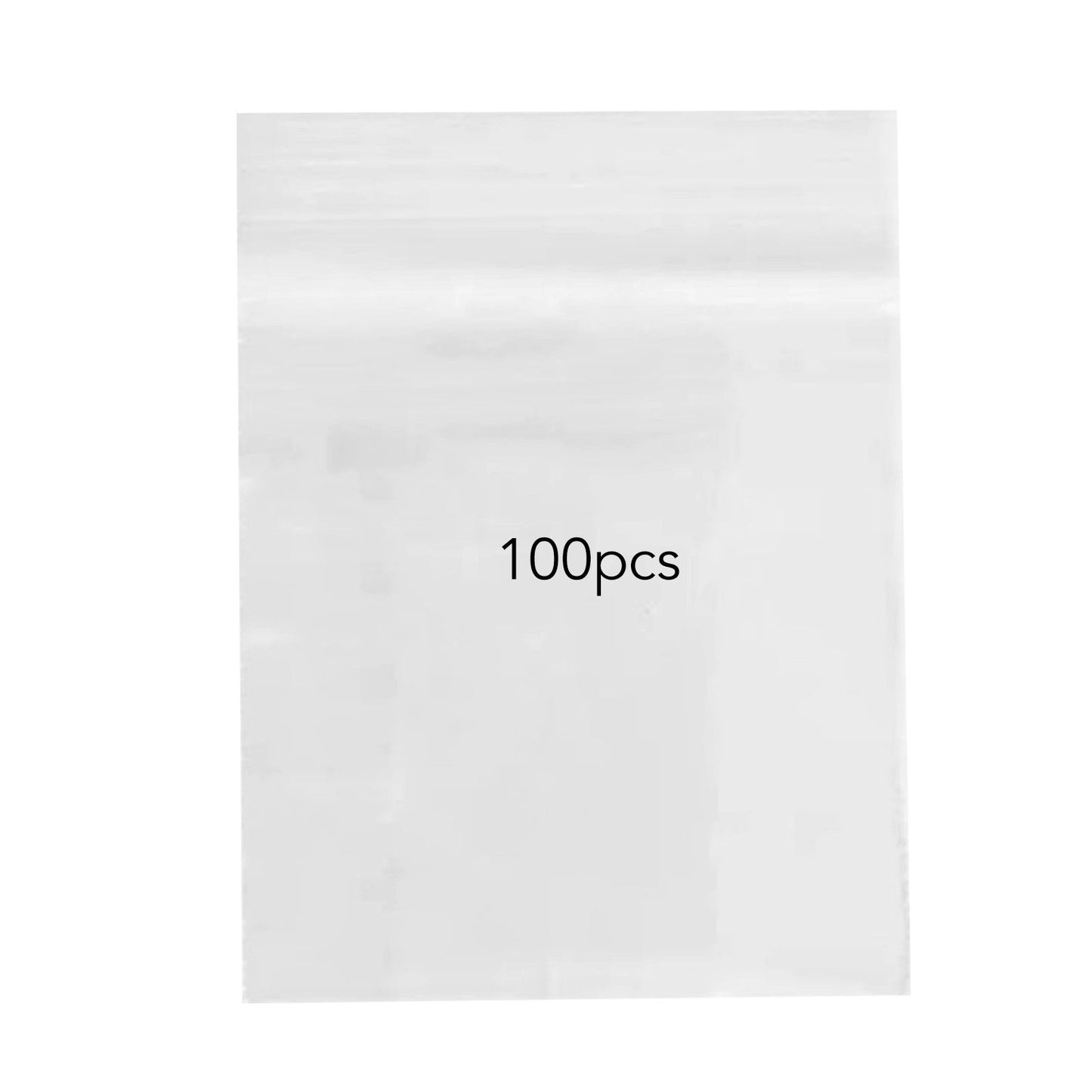100pcs Snack Storage Bags Transparent Leakage Proof Thick Clear Zip PE Sealed Bags for Home Use