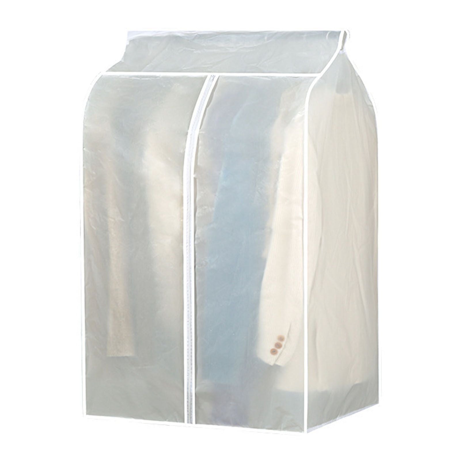 Large Garment Cover Transparent Easy To Install Hanging Clothes Storage Bag Clothes Dust Cover with Hook and Loop