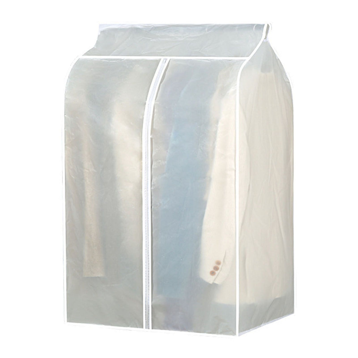 Large Garment Cover Transparent Easy To Install Hanging Clothes Storage Bag Clothes Dust Cover with Hook and Loop