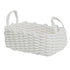 Cotton Rope Storage Basket Hand Knitting Nordic Style Desktop Storage Organizer for Key Snacks Underwear White 36x25x15cm/14.2x9.8x5.9in