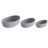 3 Pcs Desktop Storage Basket Oval Organizer Container Cotton Rope Hand Woven for Makeup Snacks Grey