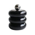 Nordic Style Qtip Holder Dispenser Desktop Dustproof Cotton Swab Storage Container Doughnut Shape Makeup Storage Box with Lid Black 3 Layers