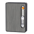 Cigarette Case 3 in 1 Multi Function Rechargeable Cigarette Holder with Windproof Lighter LED Light for 10pcs Cigarettes