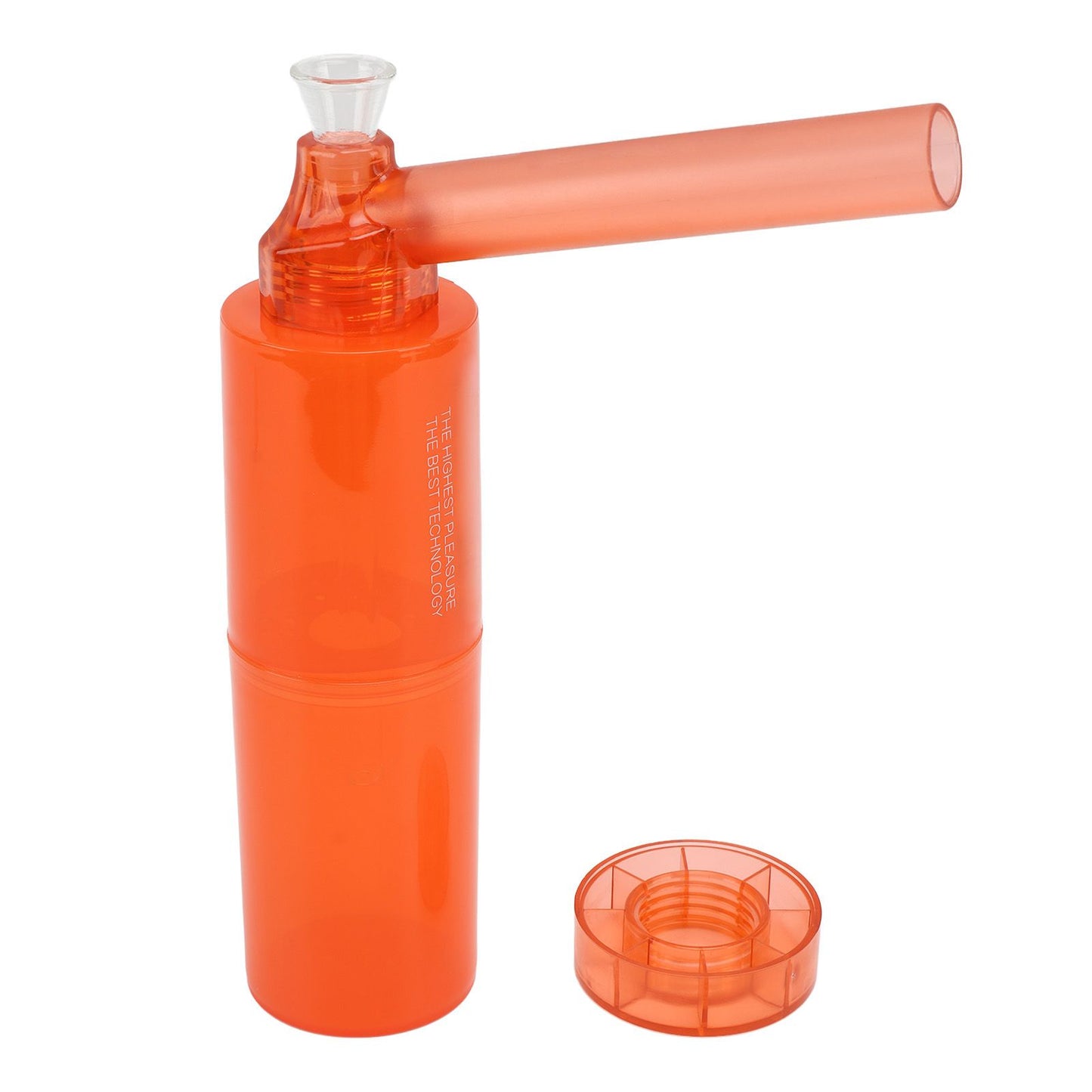 Portable Hookah Cup Set Cylindrical Plastic Hookah Smoking Pipe Smoke Accessories for Home Traveling Orange