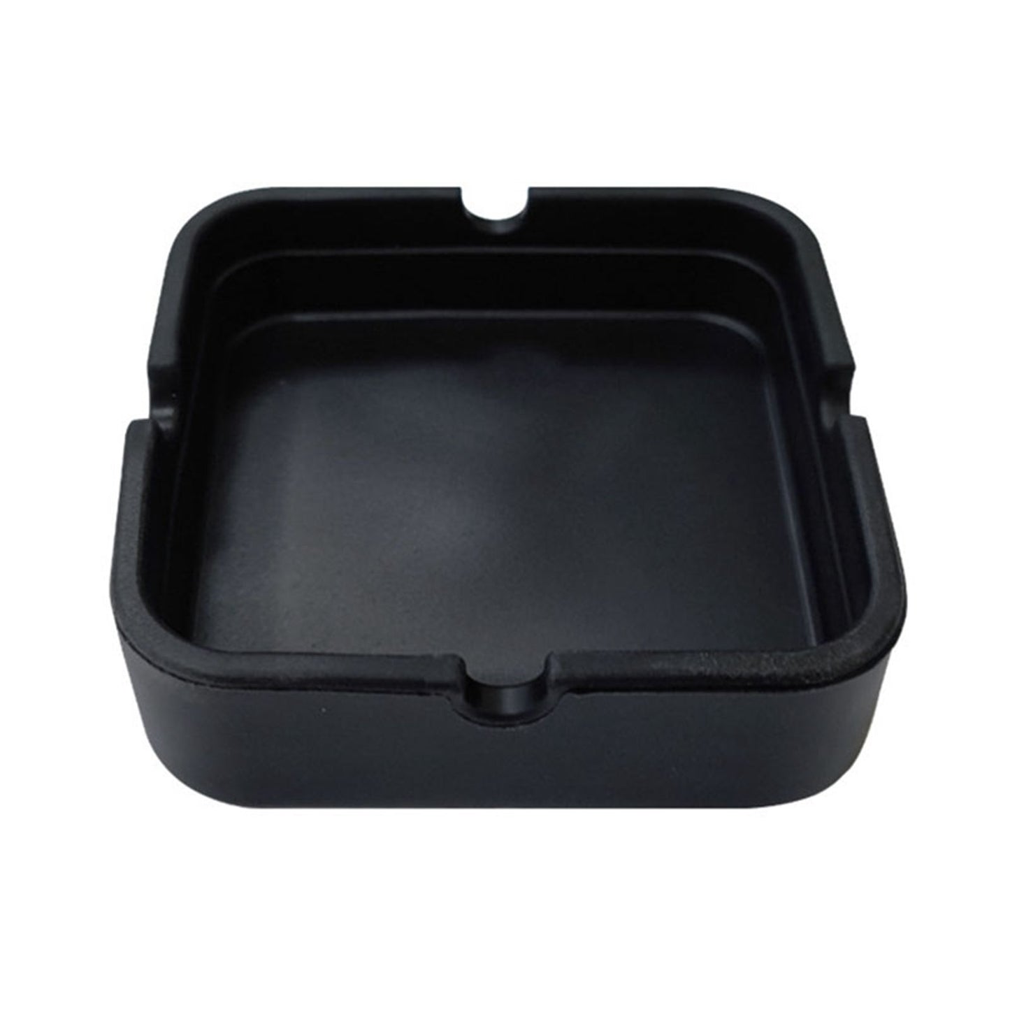 Ashtray Black Silicone Square High Temperature Resistant with Four Cigar Slots Cigar Ash Holder for Office