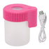 LED Magnifying Jar 8X Magnifying Viewing Jar Glass Shell Odor Proof Waterproof LED Storage Container for Tobacco Herbs Rose Red