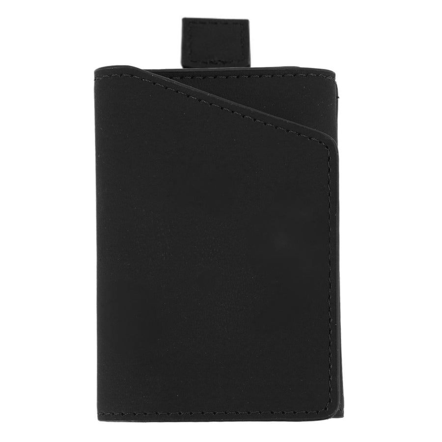 Minimalist Wallet Leather Credit Card Holder Coin Purse Portable Multi Function Card Holder Wallet for Men Women Black
