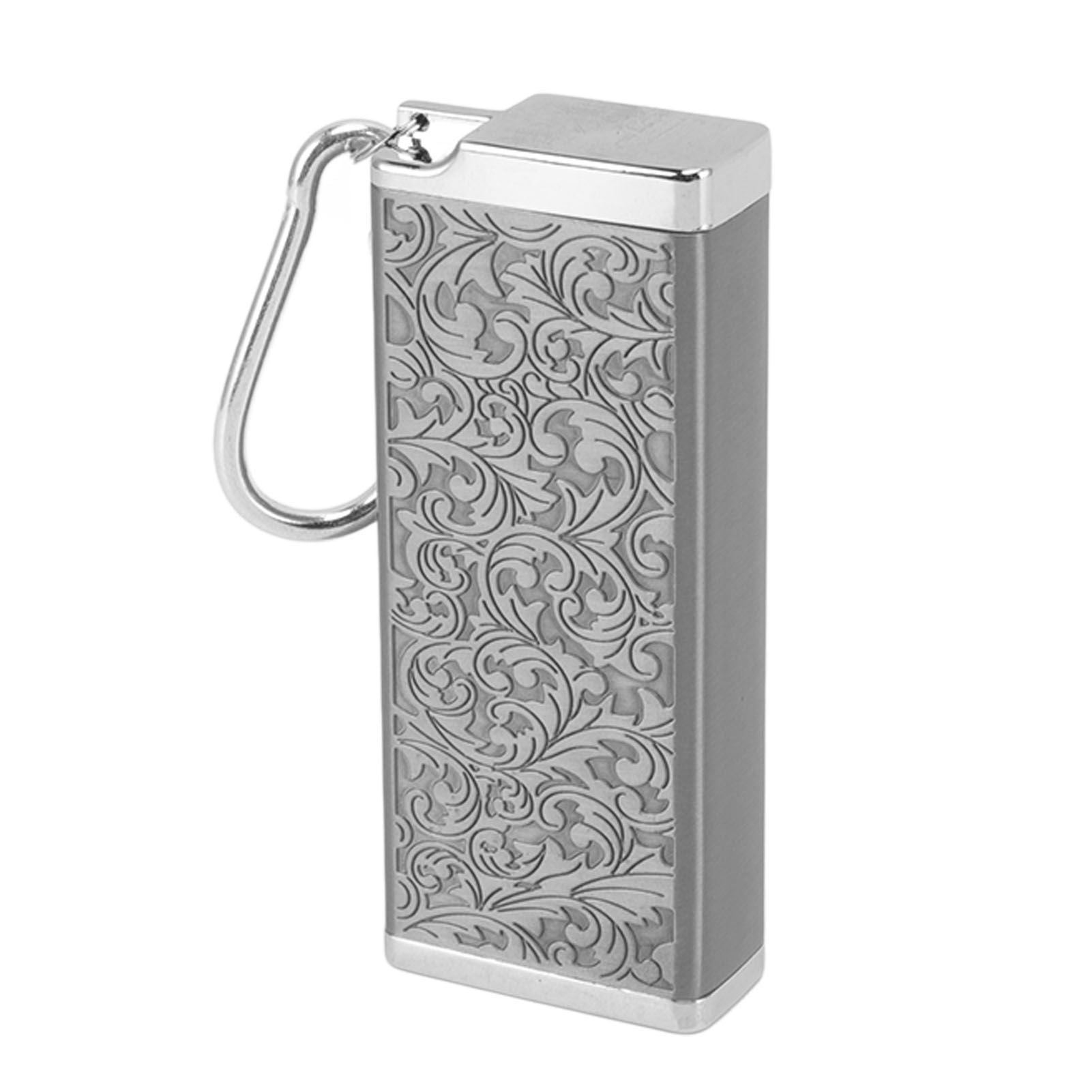 Cigarette Case for 8pcs King Size Cigars Retro 3D Carving Impact Resistant Aluminum Cigarette Pocket Holder Black