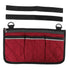 Wheelchair Pouch Bag Waterproof Polyester Multi Pocket Design Wheelchair Side Pocket for Outdoor Mobile Chair Red