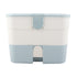 Cosmetic Storage Box 2 Layers Drawer Large Capacity Portable Makeup Storage Box with Handle for Nail Polish Nail Art Blue