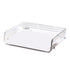 A4 Paper Storage Box Stackable Plastic Large Opening Single Layer Desktop File Organizer for Office Transparent 32.5x25x7.5cm/12.8x9.8x3.0in