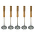 5pcs Potato Masher Portable Stainless Steel Wooden Handle Manual Spud Smasher Kitchen Tool