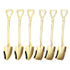6Pcs Shovel Spoon Set 15cm Stainless Steel Square Shovel Spoon and Pointed Shovel Spoon Set for Home Outdoor Office Titanium