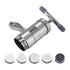 Manual Press Pasta Machine Stainless Steel Hand Wringing Noodles Making Machine with 5 Noodle Mould