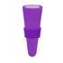 Wine Bottle Stopper Food Grade Silicone Stainless Steel 6.1x2.35cm Decorative Practical Reusable Wine Corks for Decoration Purple