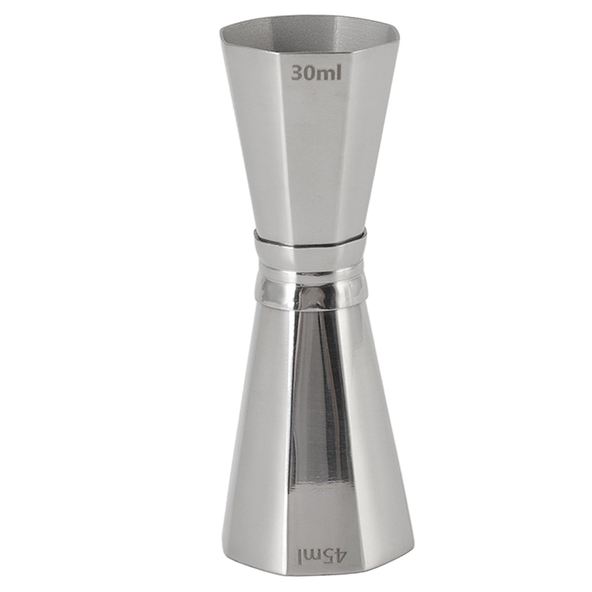 304 Stainless Steel Jigger with Scales Octagonal Double Cocktail Jigger Measuring Tool for Bartenders