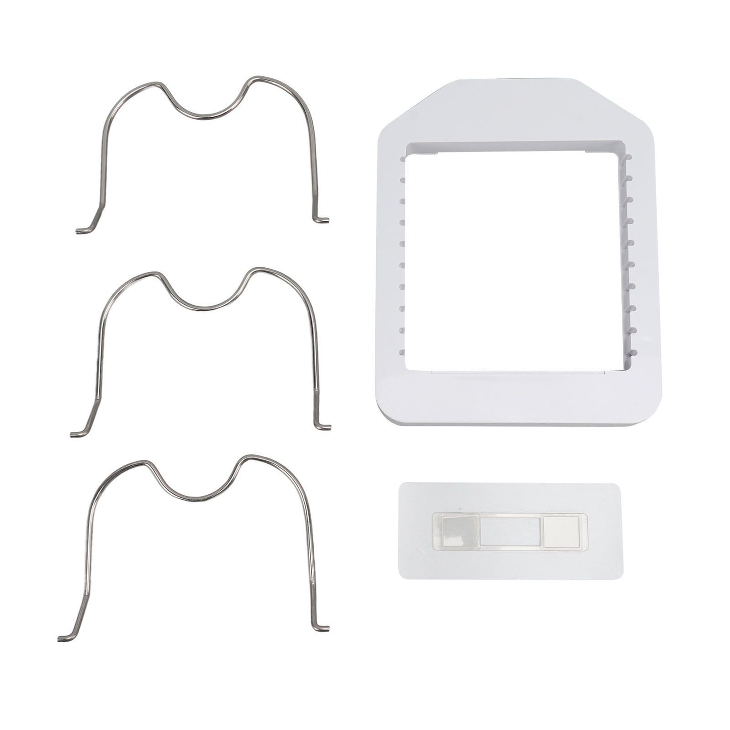 Pot Lid Organizer Plastic U Shaped Cooking Top Cover Storage Rack for Home Kitchen White